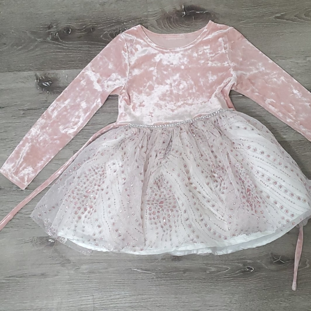 Pink velvet 4T girls dress